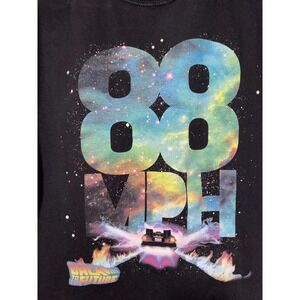 Black Back to The Future 88MPH Graphic American classic branded T-shirt Size Med